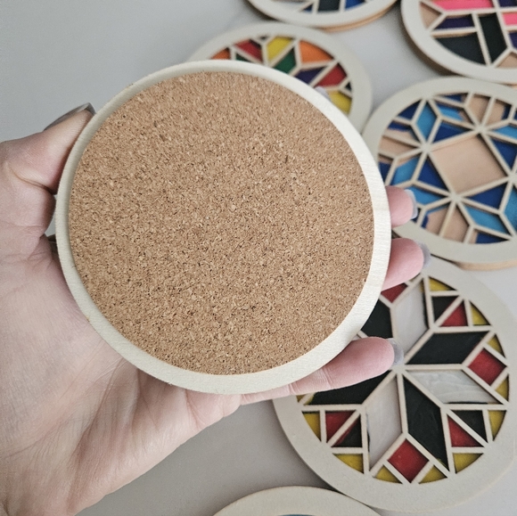 Colorful Geometric Coasters Set - Picture 4 of 6